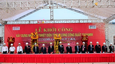 Vizepremierminister Hoang Trung Hai zu Gast beim Spatenstich des Wärmekraftwerks Thang Long