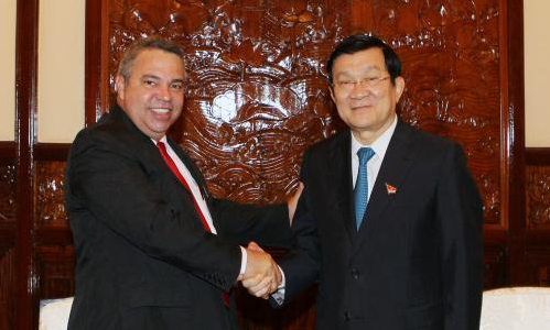 Staatspräsident empfängt den Vorsitzenden des Dachverbandes der kubanischen Gewerkschaften