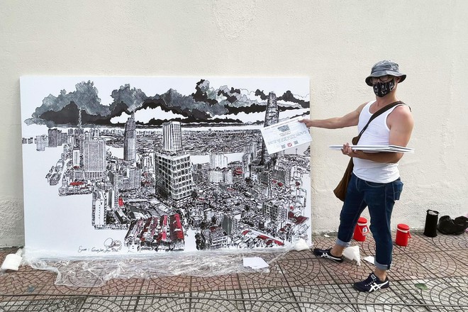 Ausstellung von Panorama-Bildern über Ho Chi Minh Stadt im Stadtbezirk 1