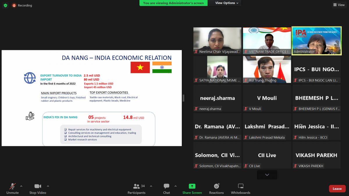Wirtschaftliche Zusammenarbeit zwischen Vietnam und dem indischen Bundesstaat Andhra Pradesh vorantreiben