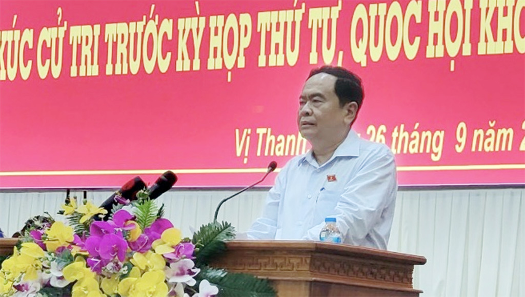 Vizeparlamentspräsident Tran Thanh Man trifft Wähler in Provinz Hau Giang
