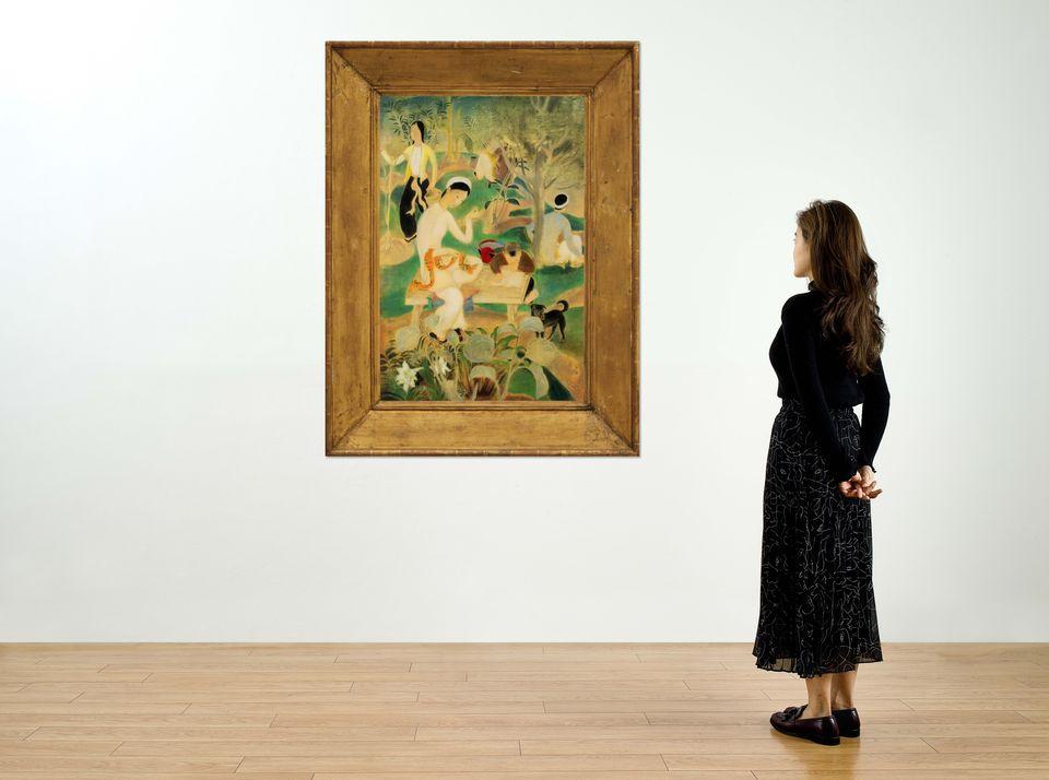 Versteigerung des Gemäldes des Malers Le Pho in Hongkong (China)