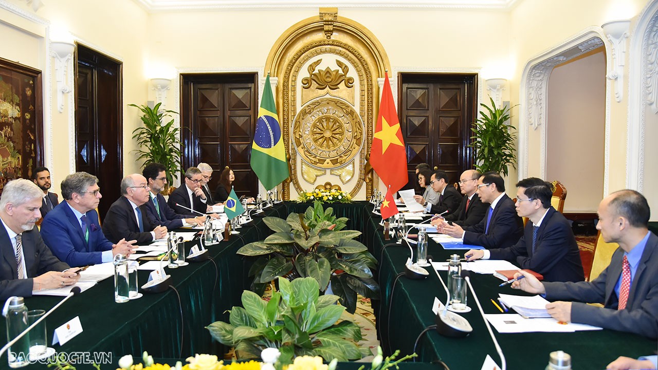 Außenminister Bui Thanh Son führt Gespräch mit dem brasilianischen Außenminister