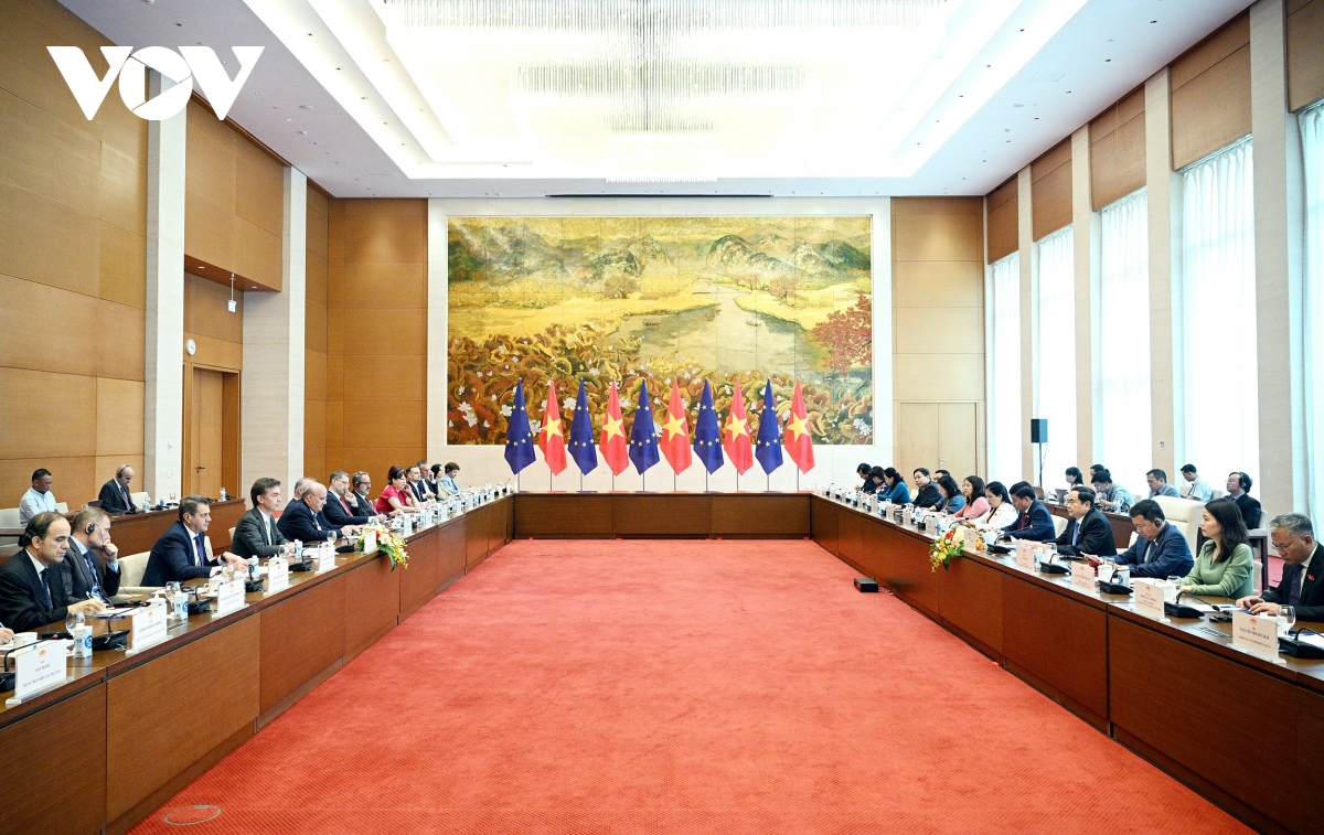 Parlamentspräsident Tran Thanh Man empfängt EU-Botschafter und -Geschäftsträger