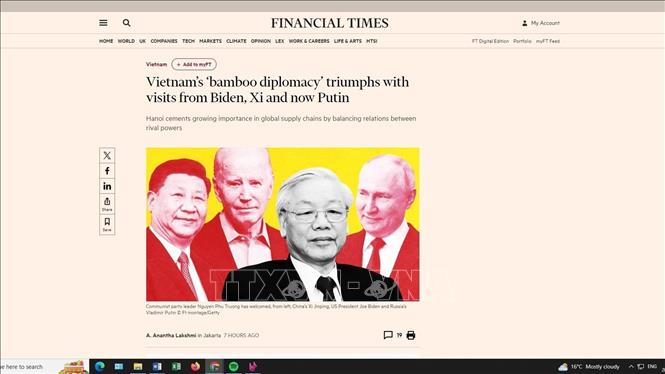 Internationale Medien berichten über den Besuch des russischen Präsidenten in Vietnam