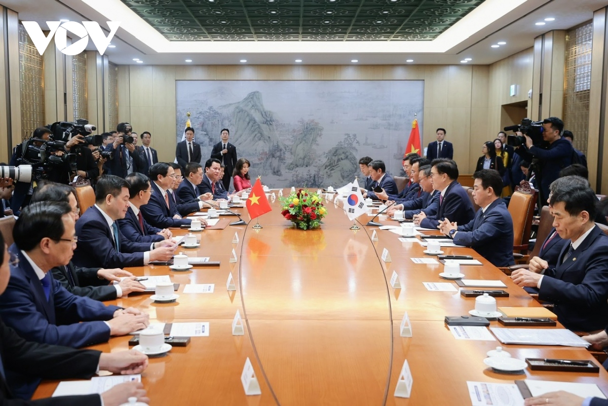 Premierminister Pham Minh Chinh trifft Südkoreas Parlamentspräsident Woo Won-shik