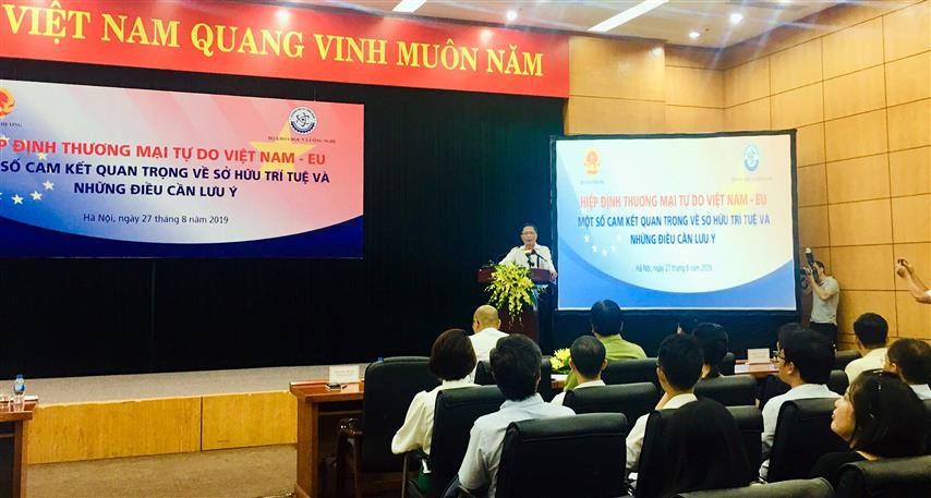 ປະຕິບັດຄຳໝັ້ນສັນຍາກ່ຽວກັບຂົງເຂດຊັບສິນທາງປັນຍາໃນ EVFTA