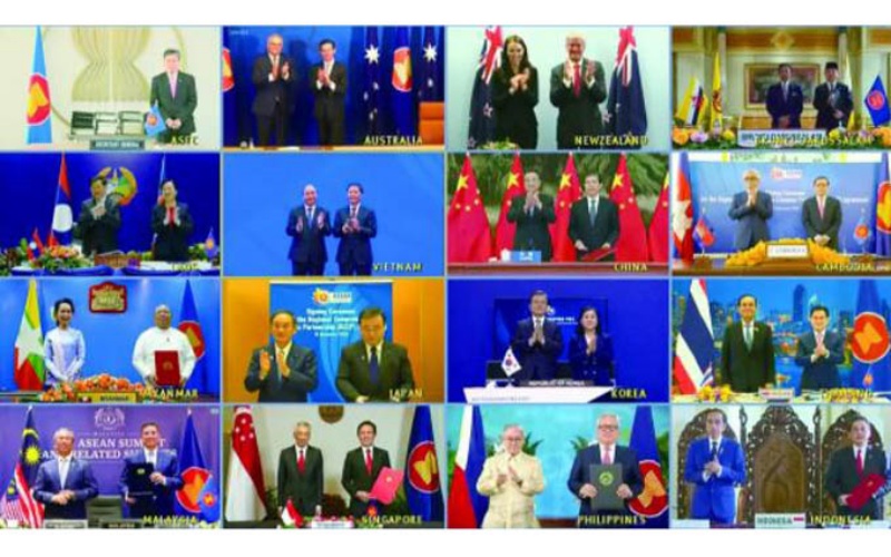 RCEP ຮ່ວມສຳພັນທ່າແຮງຂອງບັນດາພື້ນຖານເສດຖະກິດອາຊີເໜືອແລະອາຊີຕາເວັນອອກສ່ຽງໃຕ້
