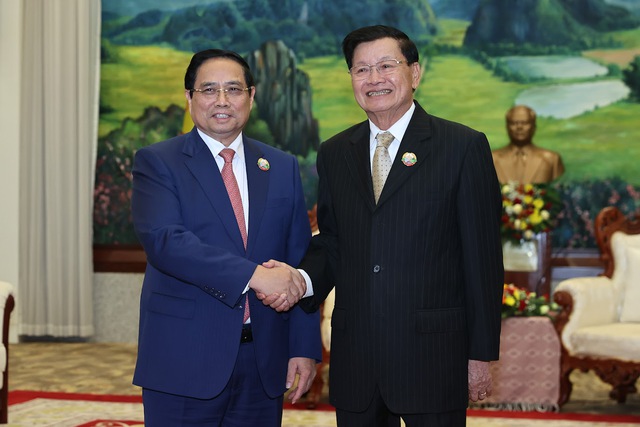 ທ່ານນາຍົກລັດຖະມົນຕີ ຟ້າມມິນຈິງ ພົບປະສົນທະນາກັບທ່ານເລຂາທິການໃຫຍ່, ປະທານປະເທດ ລາວ