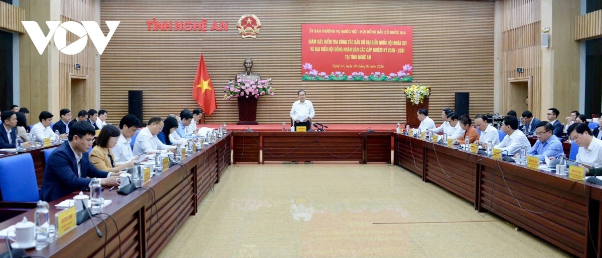 ທ່ານປະທານສະພາແຫ່ງຊາດ ເຈິ່ນແທັງເໝີ້ນ ກວດກາວຽກງານກະກຽມເລືອກຕັ້ງຢູ່ ເງະອານ