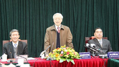 KPV-Generalsekretär  Trong bei Konferenz der Informations- und Erziehungsarbeit