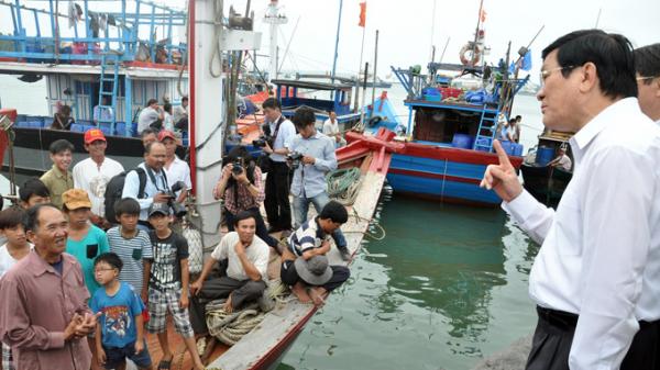 Staatspräsident Truong Tan Sang besucht die Insel Ly Son
