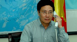 Vizepremier und Außenminister Pham Binh Minh telefoniert mit chinesischem Außenminister