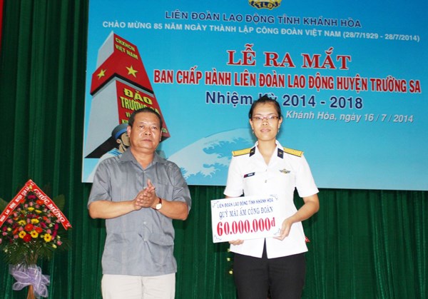 Vorstand der Arbeitsunion auf der Inselgruppe Truong Sa