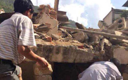 Starkes Erdbeben in China mit großen Schäden