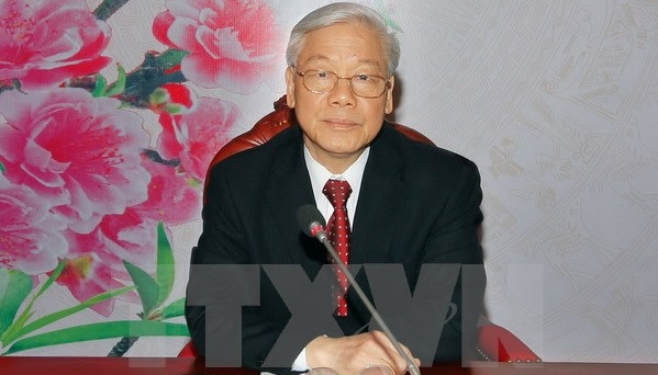 KPV-Generalsekretär Nguyen Phu Trong telefoniert mit seinem chinesischen Amtskollegen Xi Jinping