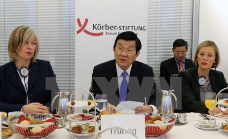 Staatspräsident Truong Tan Sang hält Rede im Körber Institut