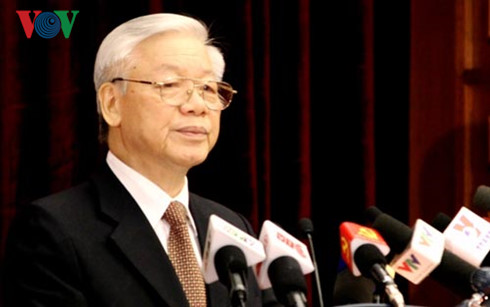 Eröffnung der ZK-Sitzung der KP Vietnams