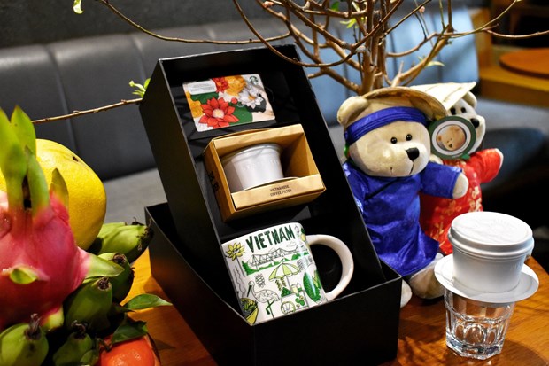 Werbung für vietnamesische Kultur auf Kaffee-Produkte