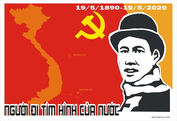 Ergebnisse des Wettbewerbs der Plakatmalerei über Präsident Ho Chi Minh
