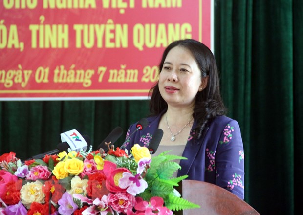 Vizestaatspräsidentin Vo Thi Anh Xuan auf Arbeitsbesuch in Tuyen Quang