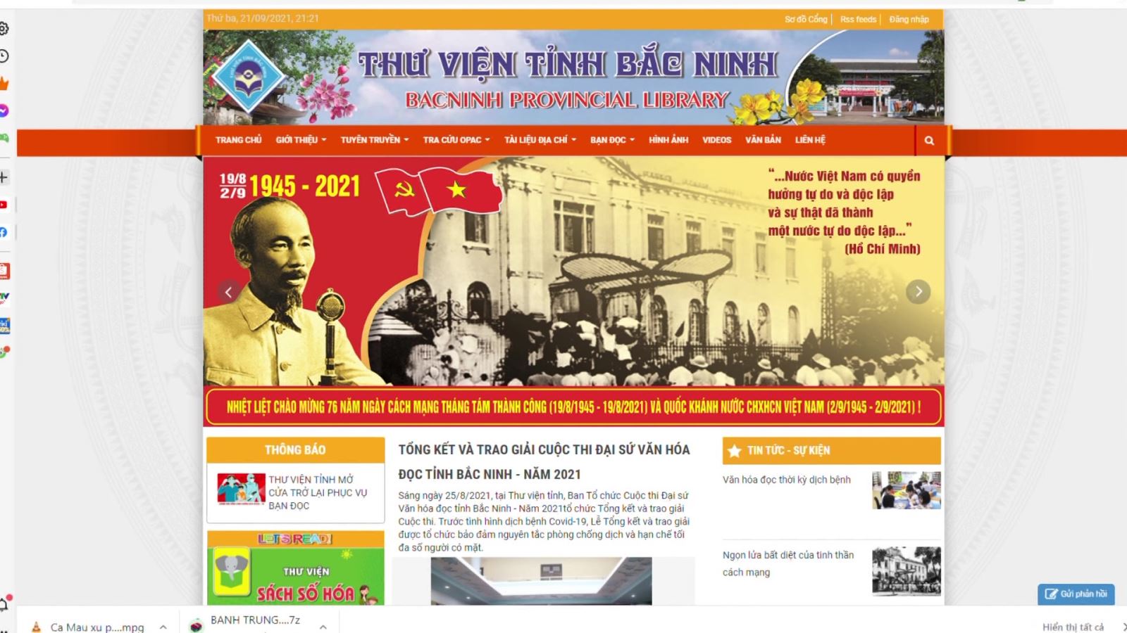 Bibliothek aus Bac Ninh eröffnet Website mit Multisprachen für Kinderleser