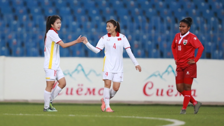 Die vietnamesische Fußballmannschaft der Frauen siegt sensationell gegen die Mannschaft aus Malediven
