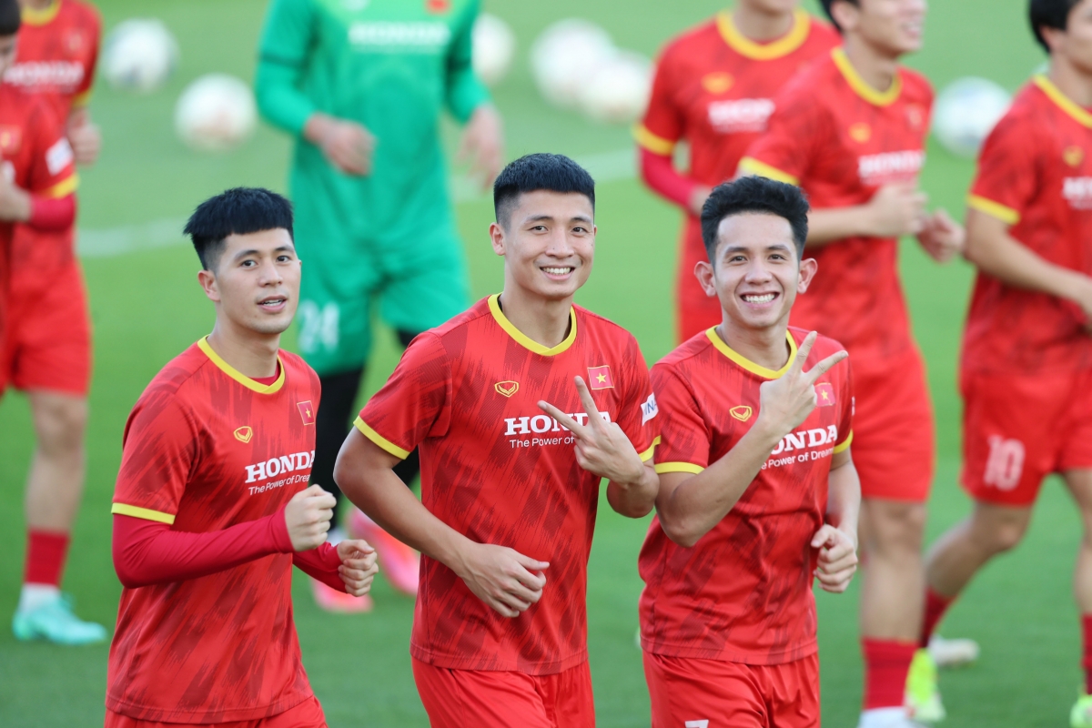 Vietnamesische Fußballnationalmannschaft trainiert in Ba Ria-Vung Tau