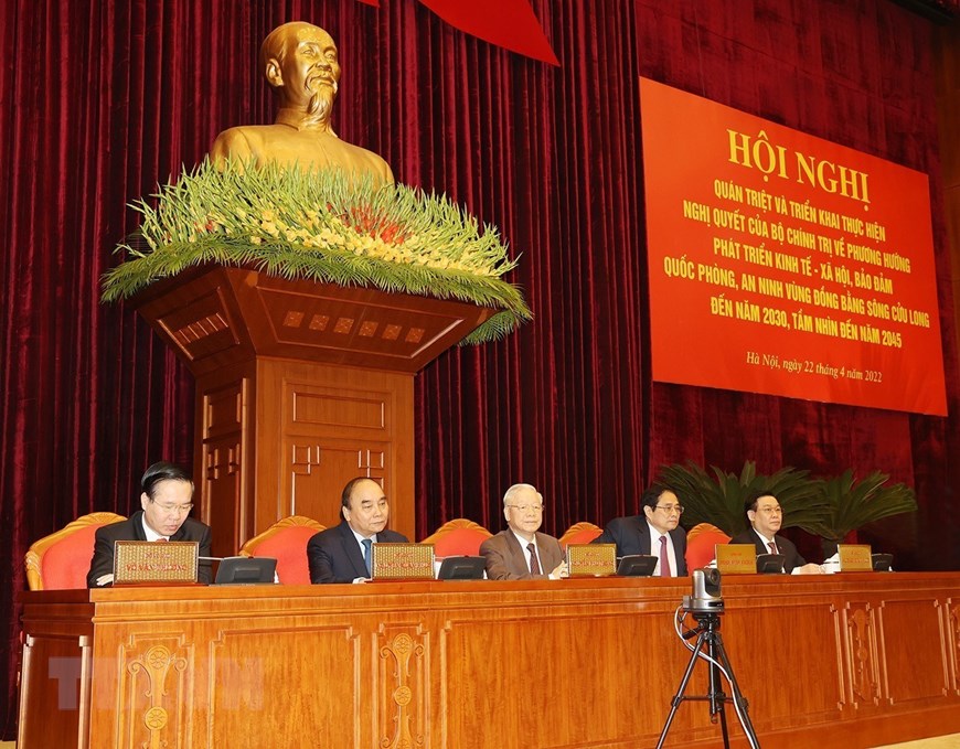 KPV-Generalsekretär Nguyen Phu Trong leitet landesweite Konferenz zur sozialwirtschaftlichen Entwicklung im Mekong-Delta