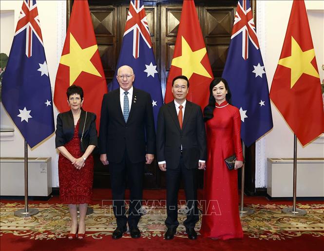 Staatspräsident Vo Van Thuong veranstaltet Galadiner zum Besuch des australischen Generalgouverneurs David Hurley