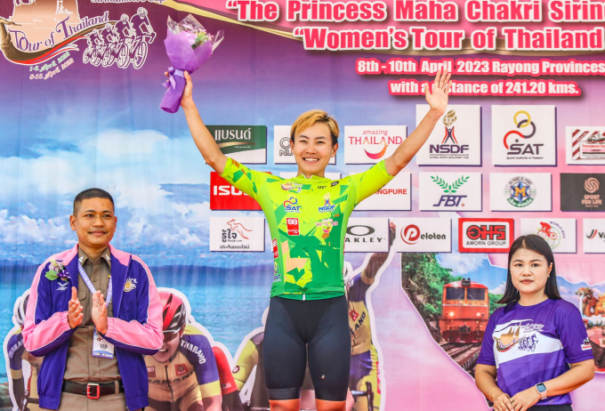 Radrennsportlerin Nguyen Thi That siegt beim großen Radrennen in Thailand
