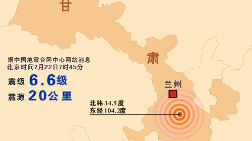 จีนรับมือเหตุการณ์ฉุกเฉินภายหลังเกิดเหตุแผ่นดินไหวขนาด 6.6 ริกเตอร์