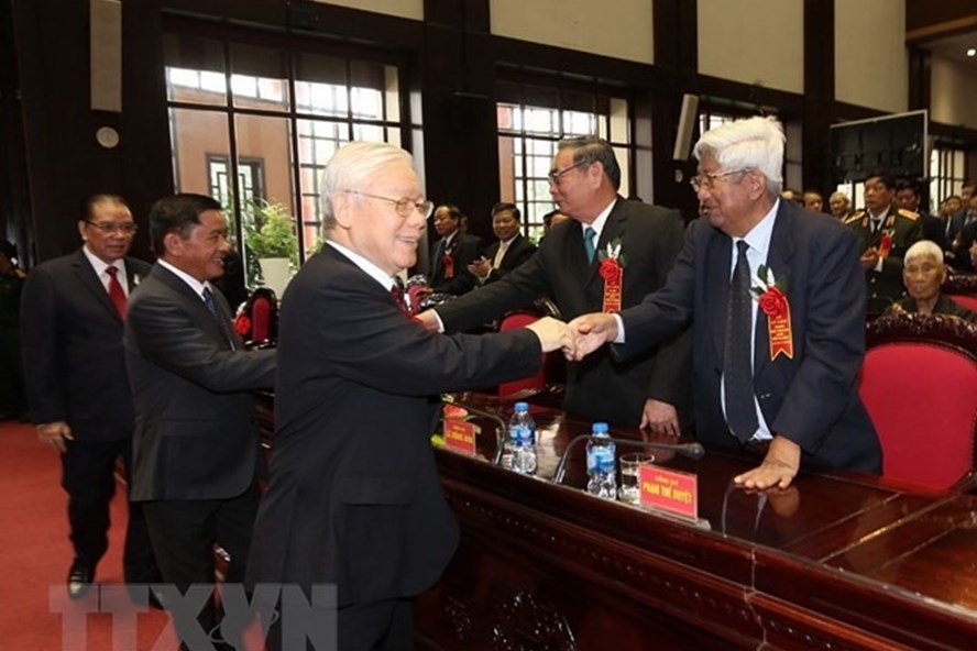 เลขาธิการใหญ่พรรค เหงียนฟู้จ่อง เข้าร่วมพิธีฉลองครบรอบ 70 ปีวันก่อตั้งหน่วยงานตรวจตราของพรรค