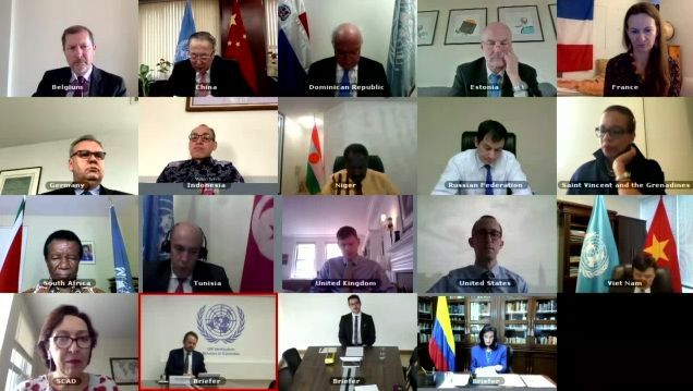 คณะมนตรีความมั่นคงแห่งสหประชาชาติหารือเกี่ยวกับสถานการณ์การบังคับใช้ข้อตกลงสันติภาพในโคลอมเบีย