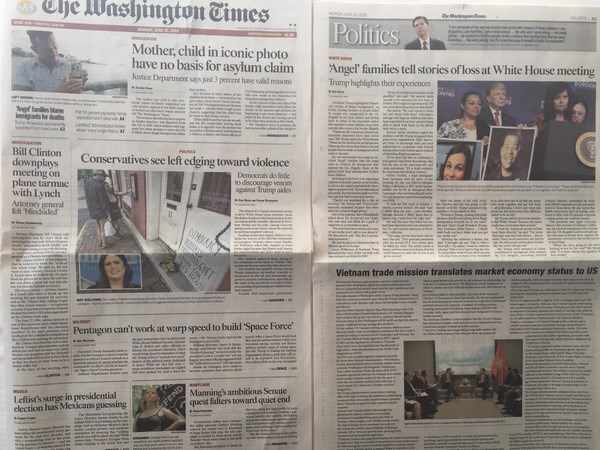 미국 언론 정부에게 베트남 시장 경제 인정 요청