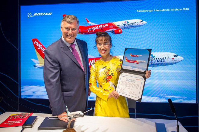 Vietjet, Boeing와  항공기 100대 , Airbus와 50대 구입 계약 체결