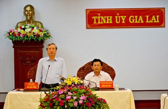 Tran Quoc Vuong사무 총장, Gia Lai 성에서 업무 회의