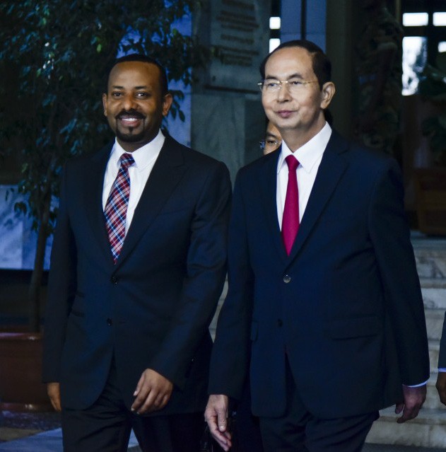 Tran Dai Quang국가주석, 에티오피아 총리와 회견