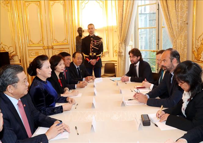 응우옌 티 낌 응언 (Nguyễn Thị Kim Ngân) 국회의장, 에두아르 필리프 (Edouard Philippe) 프랑스 총리 접견