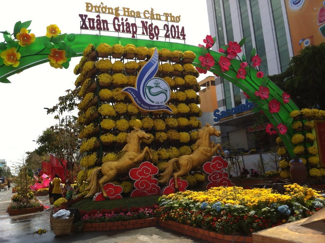 В городе Кантхо впервые открылась Улица цветов