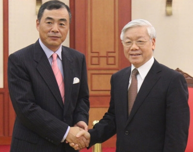 Генсек ЦК КПВ Нгуен Фу Чонг принял посла Китая