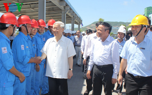 Генсекретарь ЦК КПВ посетил провинцию Тханьхоа с рабочим визитом