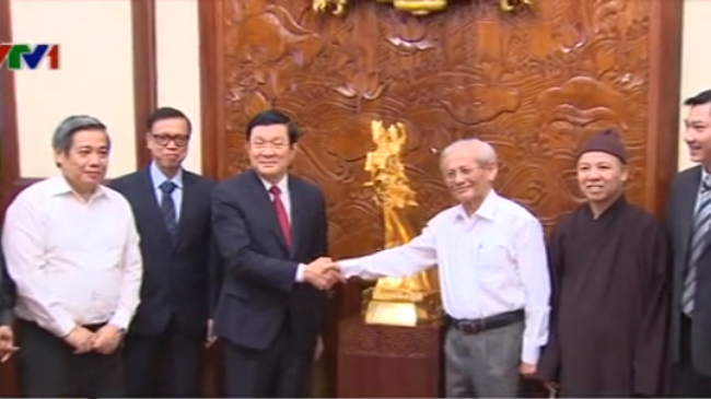 Президент СРВ встретился с руководством проекта «Героический дух Тханглонга»