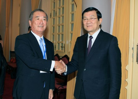 Президент СРВ принял делегацию Торгово-промышленной палаты Японии