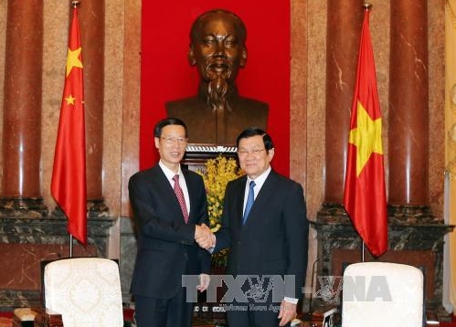 Президент СРВ Чыонг Тан Шанг принял вице-премьера Госсовета КНР