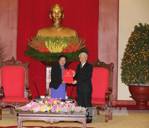 Генсек ЦК КПВ Нгуен Фу Чонг принял спецпосланника генсека ЦК НРПЛ