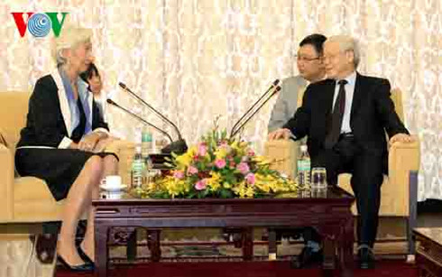 Генсек ЦК КПВ Нгуен Фу Чонг принял директора-распорядителя МВФ