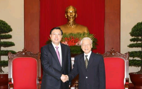 Нгуен Фу Чонг принял главу Постоянного комитета Всекитайского собрания народных представителей