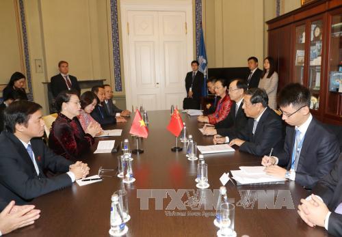 Нгуен Тхи Ким Нган приняла зампредседателя ПК ВСНП Китая