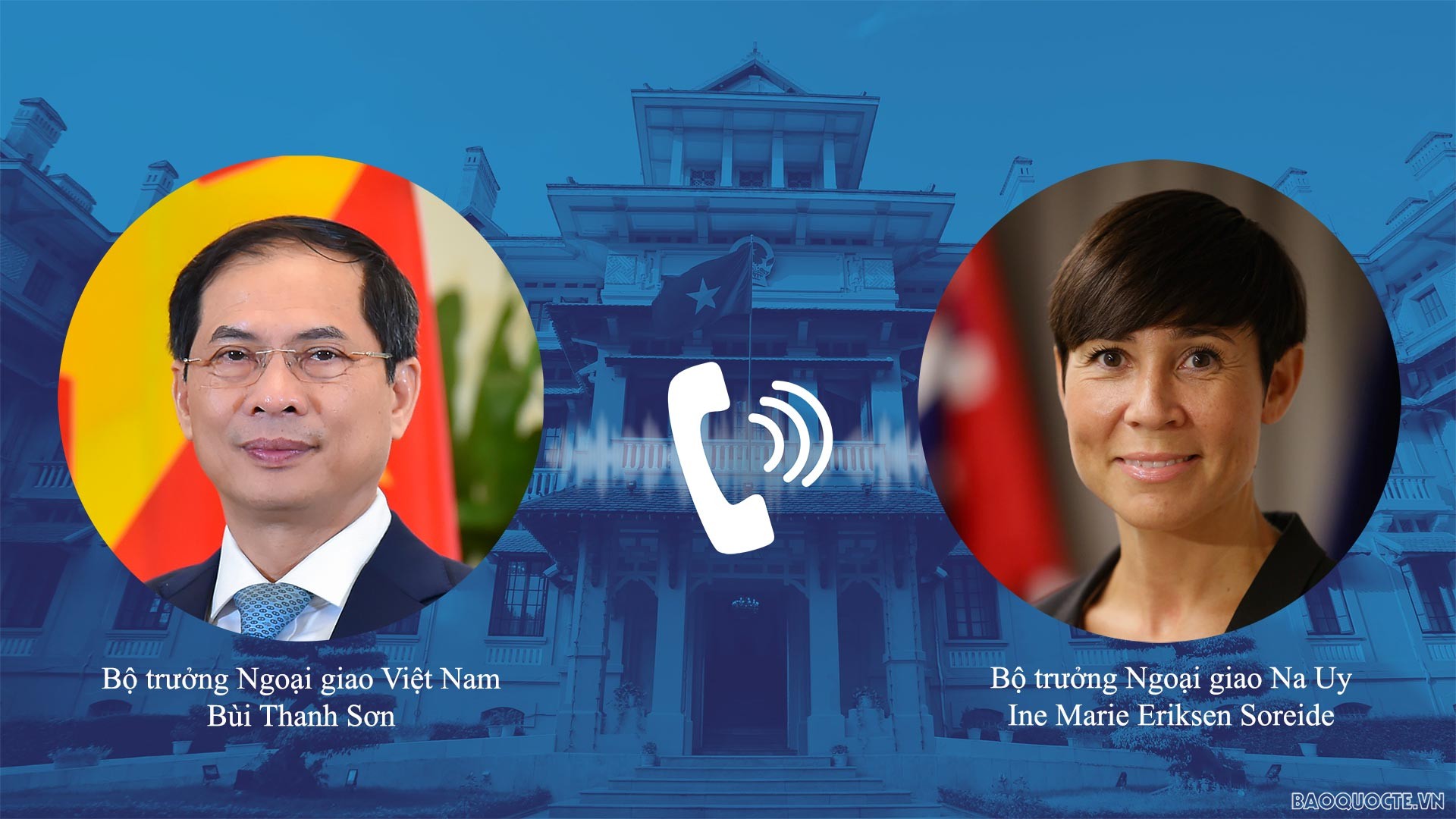 Canciller de Vietnam debaten tema de relaciones con sus pares de Noruega y Laos